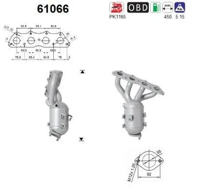Obrázek produktu pro Katalyzátor Hyundai I20 Ix20 Ix35 1,4 1,6 Euro 5 6
