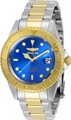 Obrázek produktu pro Invicta Pro Diver 29942 Pánské Hodinky - Quartz Hnutí - Nerezová Ocel s Modrým Ciferníkem - 37 mm