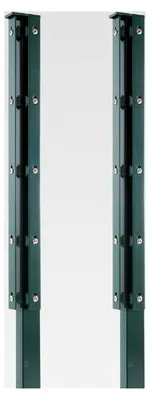 Produktbild von Eckpfosten mit Abdeckleiste für Stabmattenzaun, 2 Stück, 60x40 mm, grün oder anthrazit - 140-, 160- oder 180 cm - inklusive Befestigung und Abdeckleiste
