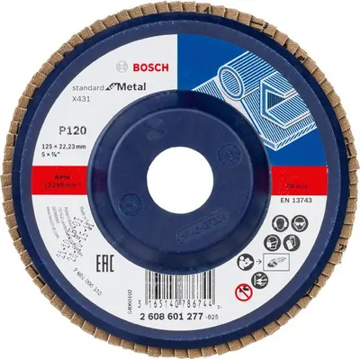 Produktbild von Fächerschleifscheibe X431 Standard for Metal, gerade, 125 mm, 120, Kunststoff
