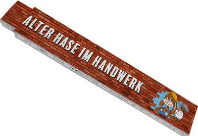 Produktbild von Alter Hase im Handwerk Meterstab aus Holz für Bauarbeiter und Handwerker