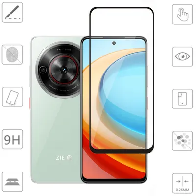 Produktbild von Für ZTE Blade A75 5G 2x 3D Premium Display Full 0,3mm H9 Hart Glas Folie Schutz