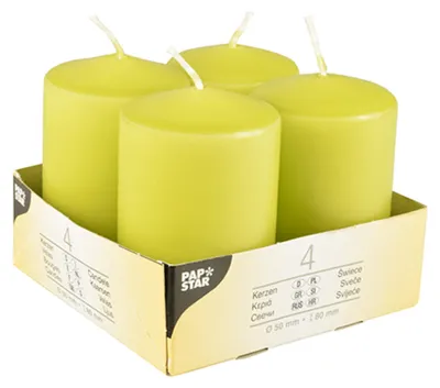 Produktbild von Papstar 10484, Zylinder, Grün, 16 h, 4 Stück(e)