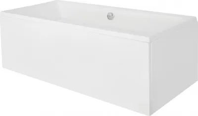A white bathtub on a white background.