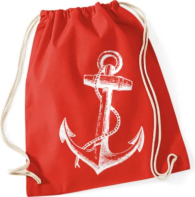 Produktbild von Turnbeutel Anker Hipster Beutel Tasche Anchor Jutebeutel Beuteltasche Drawstring