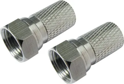 Produktbild von Schwaiger F-Stecker 8mm 2 Stück Koaxialkabel Antennenkabel