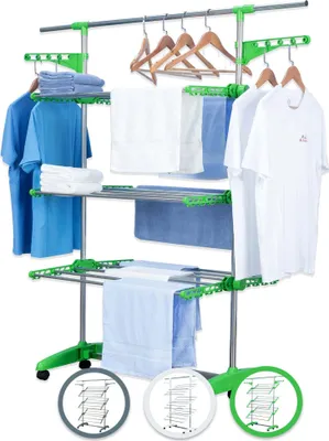 Image de Étendoir à linge à 3 niveaux Herzberg (Green)