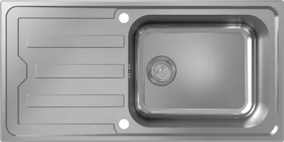 Produktbild von hansgrohe S44 Einbauspüle 500, Edelstahl, mit Abtropffläche, 1000x500mm, 43367800