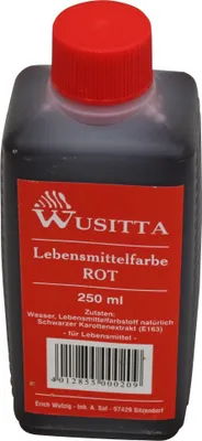 Produktbild von Wusitta Lebensmittelfarbe Rot Lebensmittel Färben Halloween 250ml
