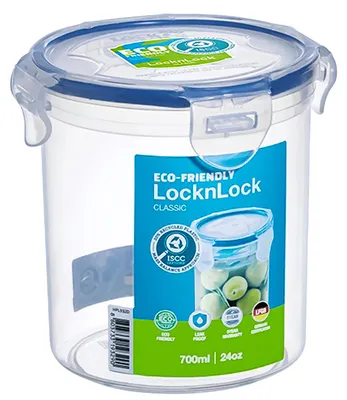 Produktbild von Lock & Lock HPL932D, Behälter, Rund, 0,7 l, Blau, Transparent, Polypropylen (PP), -20 - 99 °C