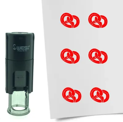 Produktbild von CombiCraft Selbstfärbender Stempel 'Bretzel' in der Farbe Rot, Ø10mm