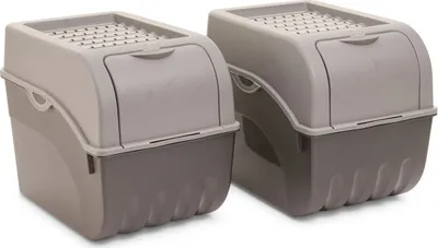 Produktbild von Novaliv Gemüseboxen Kartoffelboxen Vorratsbehälter 3,5l bis 9l (Grau, 2X 9l)