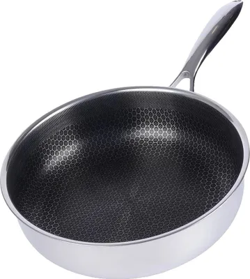 Produktbild von Tiefe Pfanne, Edelstahl, 26 cm Durchmesser, ofenfest bis 260 °C, ergonomischer Griff