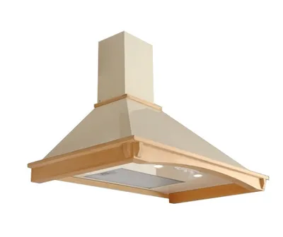 Obrázek produktu pro Akpo WK-4 Rustica Country, 450 m³/h, Odvádění/Recirkulovaní, 51 dB, 61 dB, Nástěnný, Béžová, Dřevo