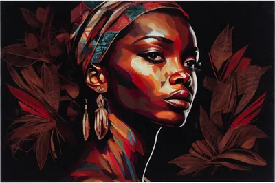 Produktbild von Leinwand Afrikanerin 118 x 78 cm