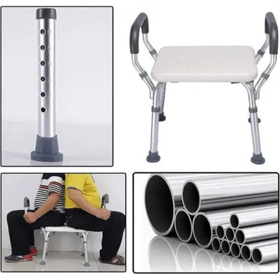 Produktbild von Duschhocker - Duschsitz - 360° Drehbar - Höhenverstellbar - Aluminium - Belastbarkeit Bis 136 kg