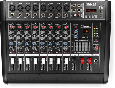 Produktbild von Vonyx AM8A, 8 Kanäle, Schwarz