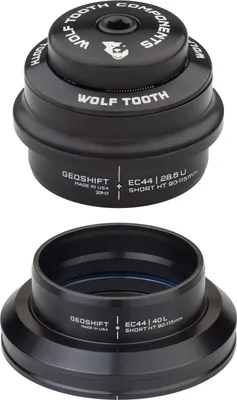 Image de Wolf Tooth GeoShift Performance Steuersatz, 1°, court, 1.5", EC44/28.6 | EC44/40, noir