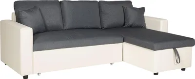 Produktbild von CLARK 3-Sitzer Ecksofa, umwandelbar, grau meliert und weiß