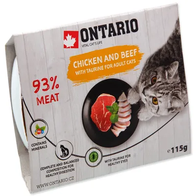 Obrázek produktu pro Vanička Ontario kuře s hovězím a taurinem 115g