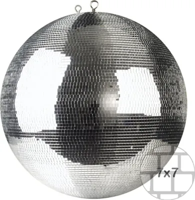 Produktbild von Spiegelkugel 50cm  silber - Safety - Discokugel Echtglas - 7x7mm Spiegel PREMIUM