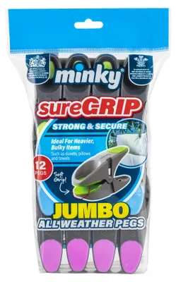 Immagine prodotto di Minky Sure Grip: mollette da bucato jumbo, resistenti alle intemperie, 12 pezzi