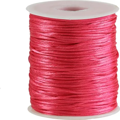 10m Meterware Satinschnur 1mm, magenta