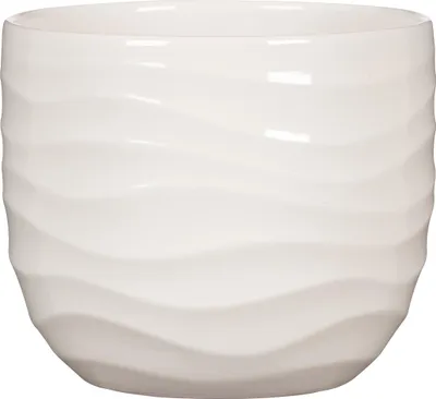 Produktbild von Scheurich Breeze, Blumentopf aus Keramik, Farbe: Bone White, 23,8 cm Durchmesser, 20,3 cm hoch, 6,909 l Vol.
