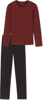 Produktbild von Schiesser Herren Langer Schlafanzug Pyjama Lang - 180271, Terracotta