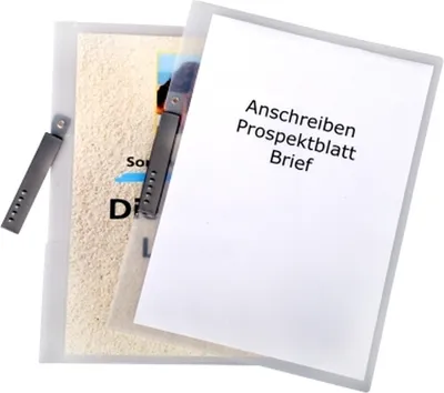 Produktbild von Djois, 4026043086 - Anpassbare Clip-Präsentationsmappe, A4, Transparent, 20 Stüc