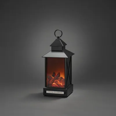 Produktbild von Konstsmide - LED Laterne, Kamin 8h Timer, 4 warm weiße Dioden, batteriebetrieben, Außen, 0,4W, Batterie: 3 x C 1,5V (exkl.)