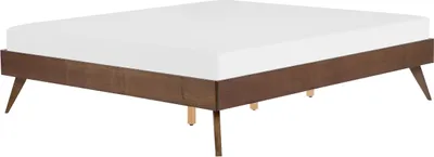 Obrázok produktu pre BELIANI Posteľ tmavé drevo 160 x 200 cm MDF posteľový rám bez čela s lamelovým roštom