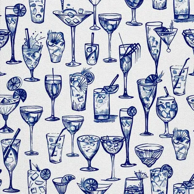 Image de OUTDOOR DECOSTOFFE OXFORD - Motif de cocktail | DX8334