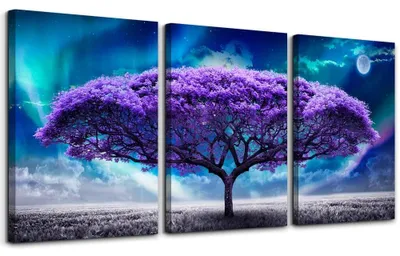 Produktbild von Solidchoice – Set aus 3 Leinwandbildern mit Naturmotiven