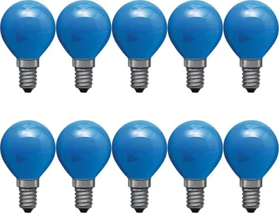 Produktbild von 10 x Paulmann Glühbirne Tropfen 25W E14 BLAU Glühlampe Kugel