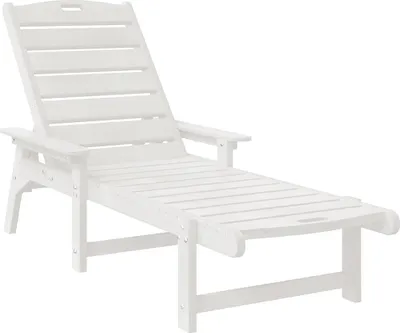 Produktbild von vidaXL Sonnenliege 2 pcs Weiß 195,5 x 53 x 98,5 cm Polyethylen
