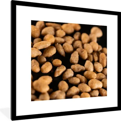 Produktbild von MuchoWow® Gerahmtes Poster Gebackene Sonnenblumenkerne mit Salz 40x40 cm - Poster mit Schwarzem Bilderrahmen Wandposter Rahmen Foto Bilder - Poster - Plakat im Rahmen