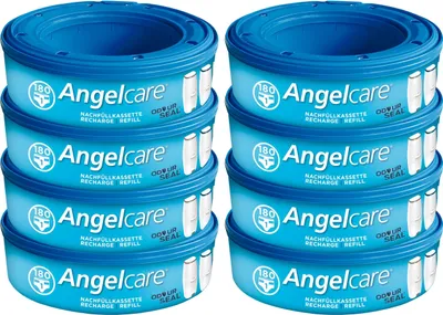 Produktbild von Angelcare Windel Eimer Comfort Plus 8er Pack Original Nachfüllkassetten Große Auswahl Effektiv