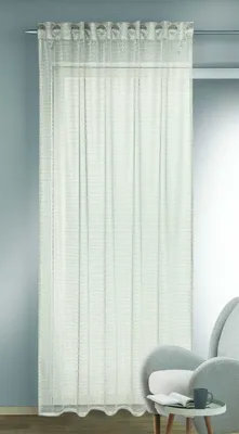 Produktbild von Fertigschal verdeckte Schlaufen „Manolo“ - Farbe: Silber Größe (HxB): 245x140cm