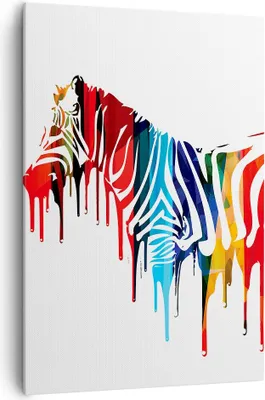 Produktbild von Bild auf Leinwand - Leinwandbild - Einteilig - Zebra Detail digital wild - 70x100cm - Wand Bild - Wanddeko - Wandbilder - Leinwanddruck - Wanddekoration - Leinwand bilder - Wandbild - PA70x100-3057