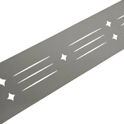 Produktbild von zaun|zu PREMIUM Nachbildung Starline: Zaunstreifen mit Lasermuster für Doppelstabzaun Steingrau 2,55m