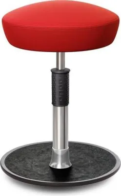 Produktbild von Sitz- Stehhocker Free Regular Hutsitz skai Dynactiv M. 160 Rot chr. /schw..