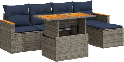 Zdjęcie produktu dla VidaXL 3327477, Granatowy (marynarski), Żywica, Stal, 550 mm, 550 mm, 370 mm