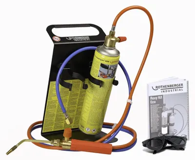 Produktbild von ROTHENBERGER Industrial Autogenschweiß- und Hartlötgerät Roxy Kit Eco, SET inklusive MAXIGAS 400 ml, 1x Schlauchpaket. 1 x Hochleistungsschweißdüse
