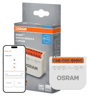 Obrázok produktu pre OSRAM SMART+ WiFi spínací modul záclony, zaťaženie motora 4A, ovládanie žalúzií, inteligentná domácnosť, kompatibilný s Alexa, biely