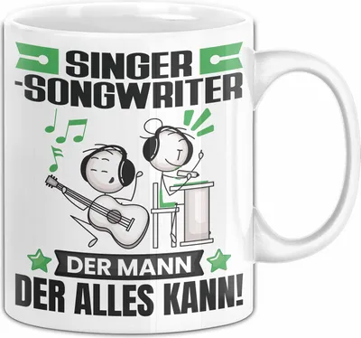 Produktbild von Singer-Songwriter Tasse Geschenk für Singer-Songwriter Der Mann Der Alles Kann Geschenkidee zum Geburtstag (Weiß)