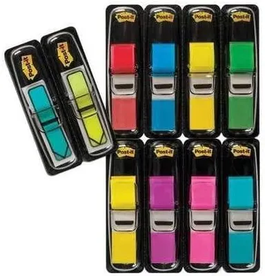 Productafbeelding van Post-it plaknotities, indexkaarten, mini formaat, 11,9 x 43,2 mm, 8 kleuren