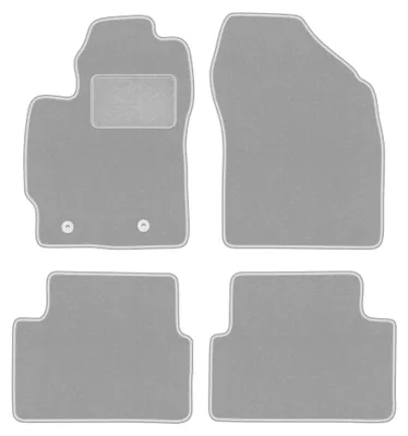Obrázek produktu pro Velurové autokoberce pro: Toyota Auris I 2007-2012 (hatchback) – sada 4 ks, šedé, na míru – Wielganizator OSLO