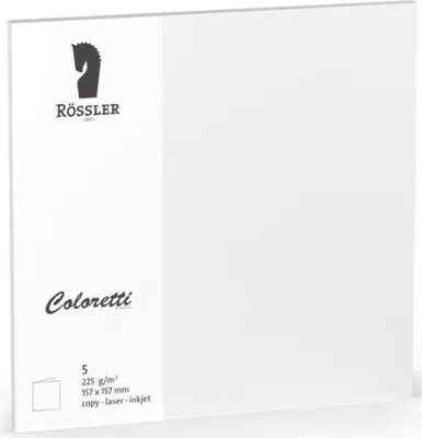 Immagine prodotto di Doppio cartoncino 157x157 colouretti 5 pezzi bianco