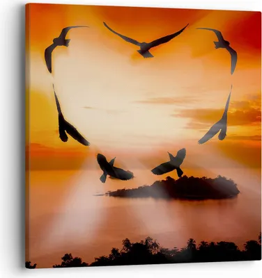 Produktbild von Bild auf Leinwand - Leinwandbild - Natur Landschaft Insel Meer - 40x40cm - Wand Bild - Wanddeko - Leinwanddruck - Bilder - Kunstdruck - Wanddekoration - Leinwand bilder - Wandkunst - AC40x40-2440
